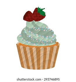 delicious cupcake design, vector illustration eps10 graphic 