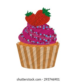 delicious cupcake design, vector illustration eps10 graphic 