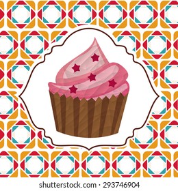 delicious cupcake design, vector illustration eps10 graphic 