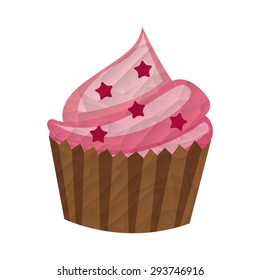 delicious cupcake design, vector illustration eps10 graphic 
