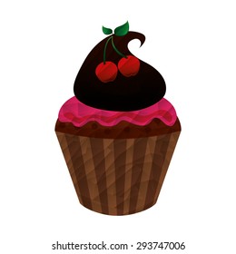 delicious cupcake design, vector illustration eps10 graphic 