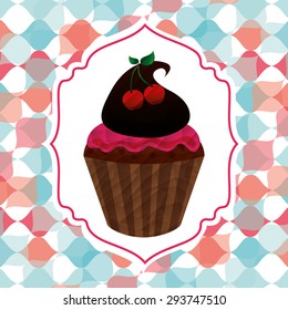delicious cupcake design, vector illustration eps10 graphic 