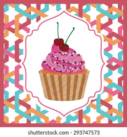 delicious cupcake design, vector illustration eps10 graphic 