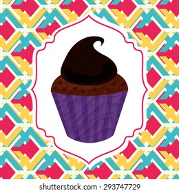 delicious cupcake design, vector illustration eps10 graphic 