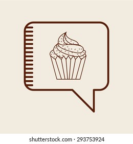 delicious cupcake design, vector illustration eps10 graphic 