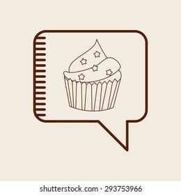 delicious cupcake design, vector illustration eps10 graphic 
