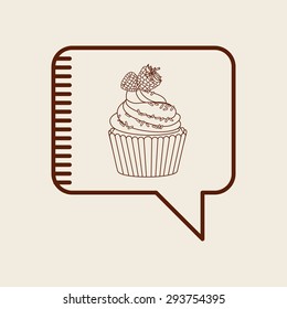delicious cupcake design, vector illustration eps10 graphic 