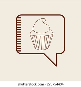 delicious cupcake design, vector illustration eps10 graphic 