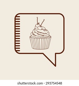 delicious cupcake design, vector illustration eps10 graphic 