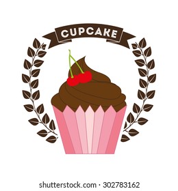 delicious cupcake design, vector illustration eps10 graphic 