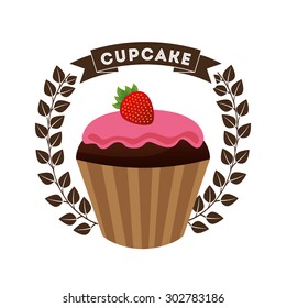 delicious cupcake design, vector illustration eps10 graphic 