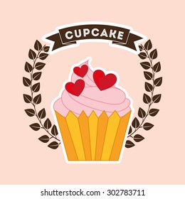 delicious cupcake design, vector illustration eps10 graphic 