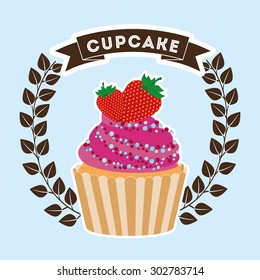 delicious cupcake design, vector illustration eps10 graphic 