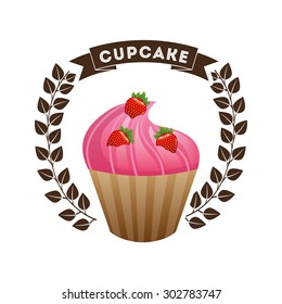 delicious cupcake design, vector illustration eps10 graphic 