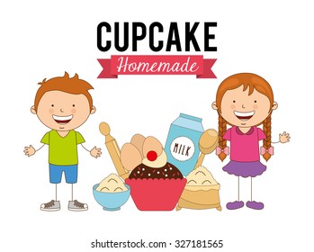 delicious cupcake design, vector illustration eps10 graphic 