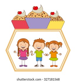 delicious cupcake design, vector illustration eps10 graphic 