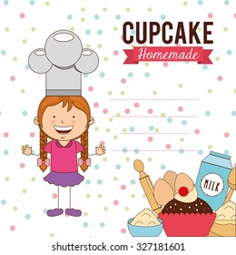 delicious cupcake design, vector illustration eps10 graphic 