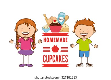 delicious cupcake design, vector illustration eps10 graphic 