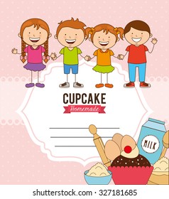 delicious cupcake design, vector illustration eps10 graphic 