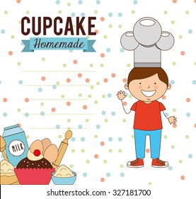 delicious cupcake design, vector illustration eps10 graphic 