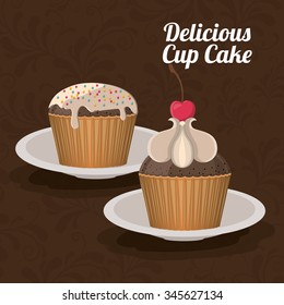 delicious cupcake design, vector illustration eps10 graphic 