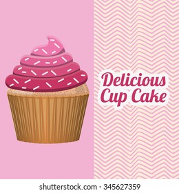 delicious cupcake design, vector illustration eps10 graphic 