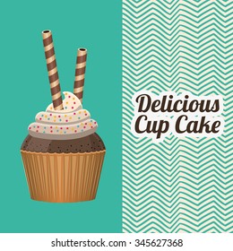 delicious cupcake design, vector illustration eps10 graphic 