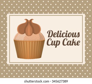delicious cupcake design, vector illustration eps10 graphic 