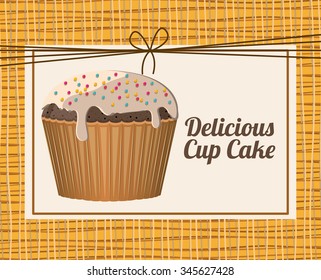 delicious cupcake design, vector illustration eps10 graphic 