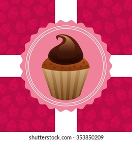 delicious cupcake design, vector illustration eps10 graphic 