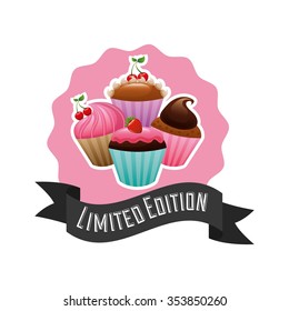 delicious cupcake design, vector illustration eps10 graphic 