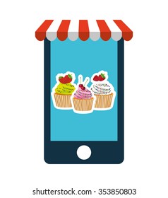 delicious cupcake design, vector illustration eps10 graphic 