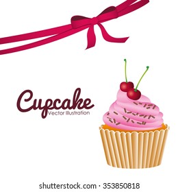 delicious cupcake design, vector illustration eps10 graphic 