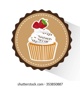 delicious cupcake design, vector illustration eps10 graphic 