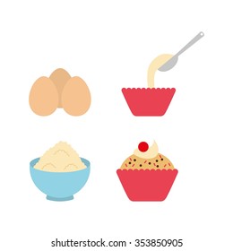 delicious cupcake design, vector illustration eps10 graphic 