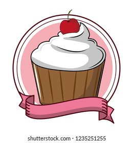 Delicious cupcake dessert