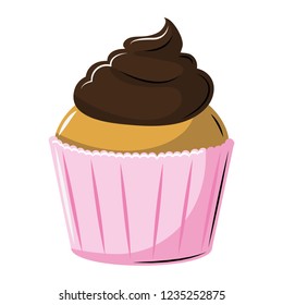 Delicious cupcake dessert