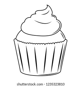 Delicious cupcake dessert