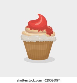 Delicious cupcake dessert
