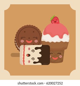 Delicious cupcake dessert