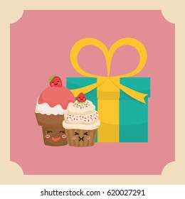 Delicious cupcake dessert