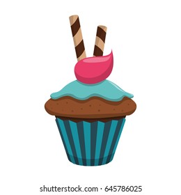 Delicious cupcake dessert
