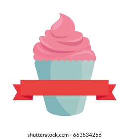 Delicious cupcake dessert