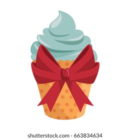 Delicious cupcake dessert