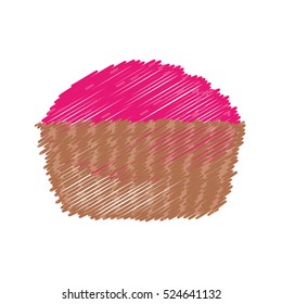 delicious cupcake dessert icon vector illustration graphic design