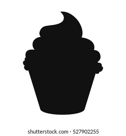 Delicious cupcake dessert icon vector illustration graphic design