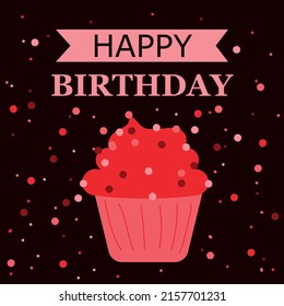 Delicious cupcake. Dessert vector illustration design