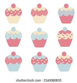 Delicioso quequito. Diseño de ilustración vectorial de postre