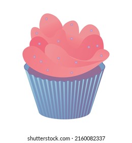 Delicioso quequito. Diseño de ilustración vectorial de postre