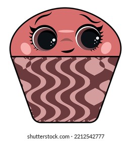 Delicious cupcake. Dessert vector illustration design